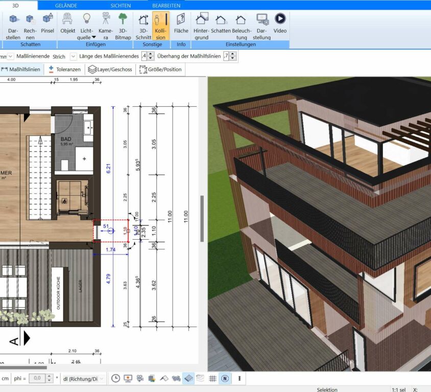 Der Plan7Architekt ist eine Hausplaner Software, mit der private Bauherren ihren Hausbau planen können