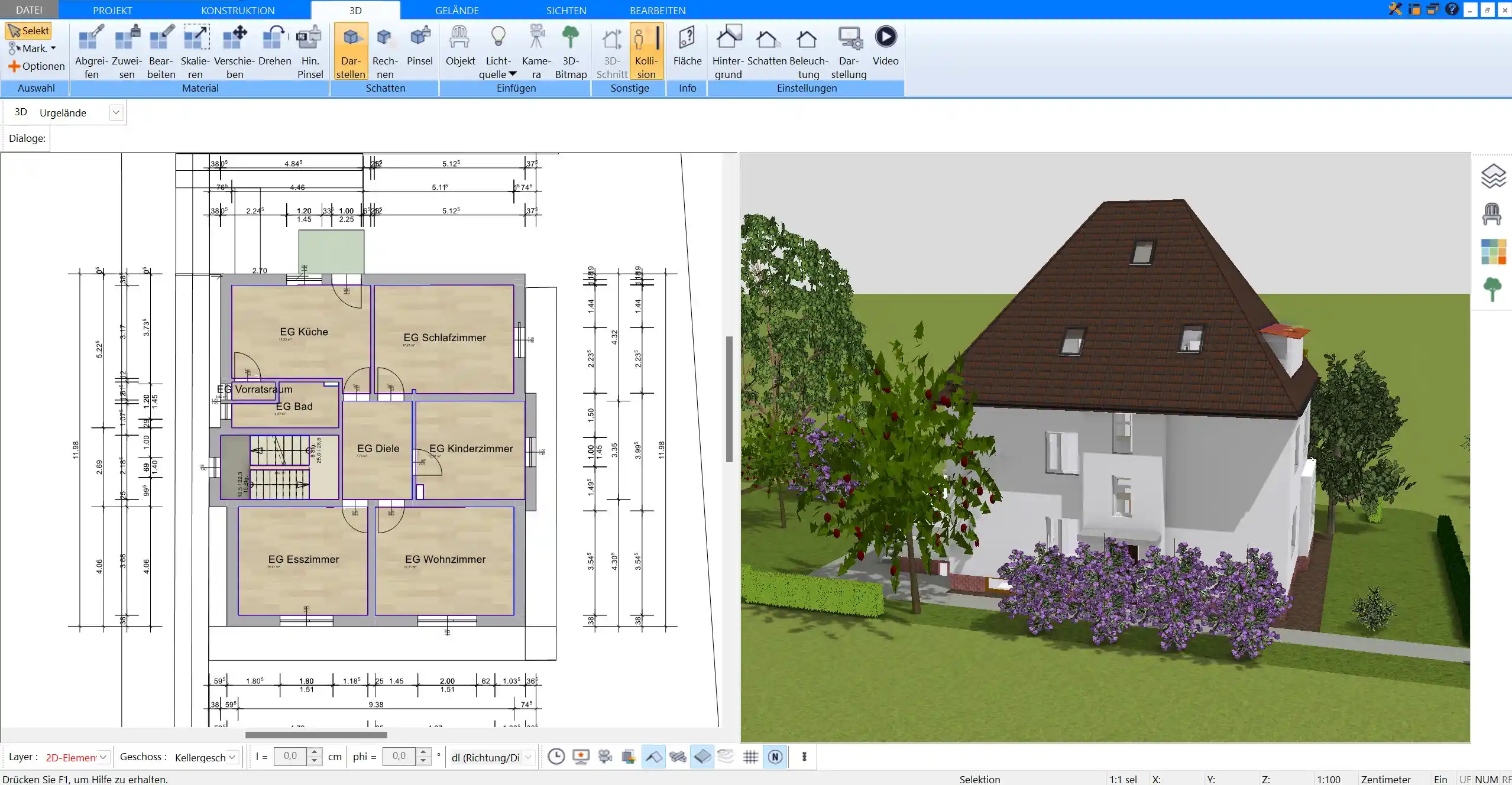 Die Grundrisse, die mit dem Plan7Architekt erstellt wurden, entsprechen allen deutschen Standards