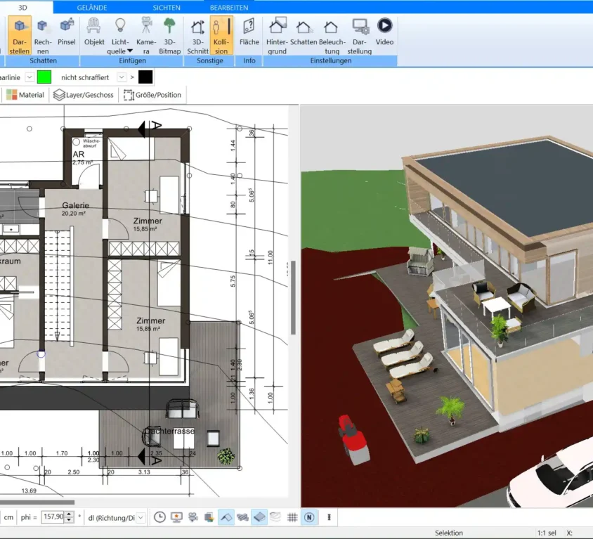 Haus mit Flachdach im Plan7Architekt