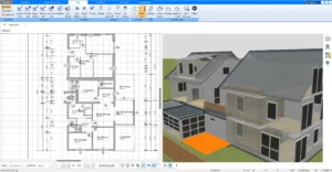 Im Plan7Architekt lassen sich Grundrisse erstellen und das Grundstück planen