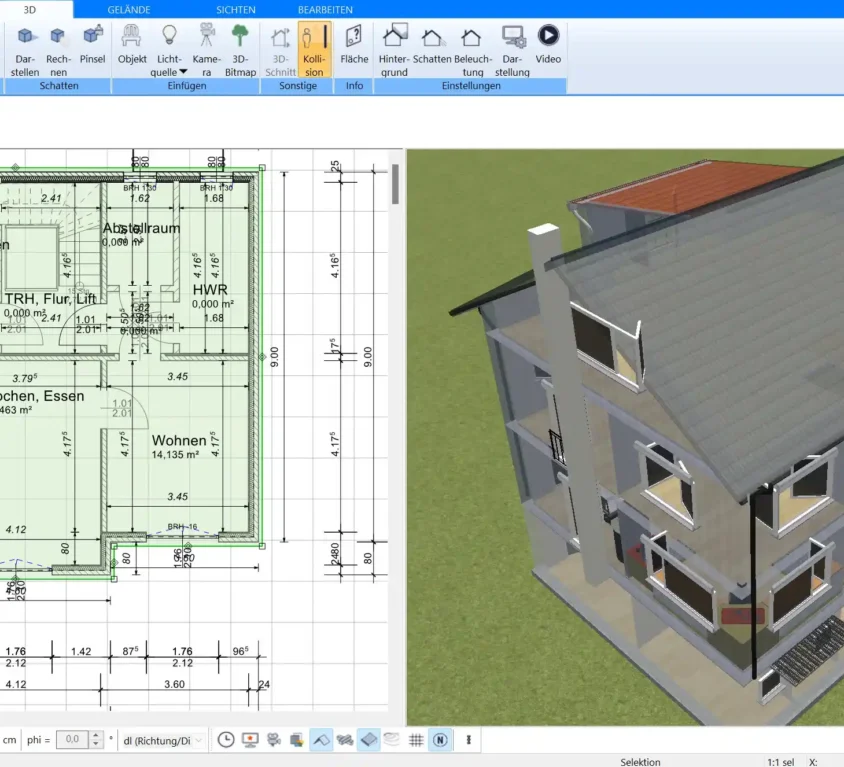 Mit dem Plan7Architekt kann man Grundrisse & Baupläne auch ohne Architekt planen