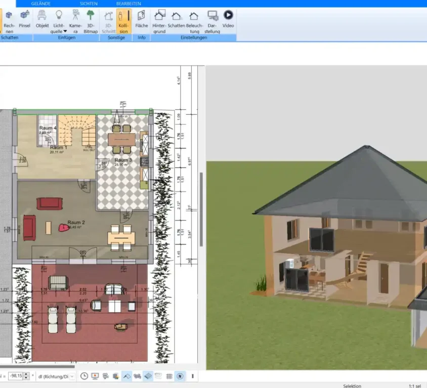 Walmdach im Plan7Architekt