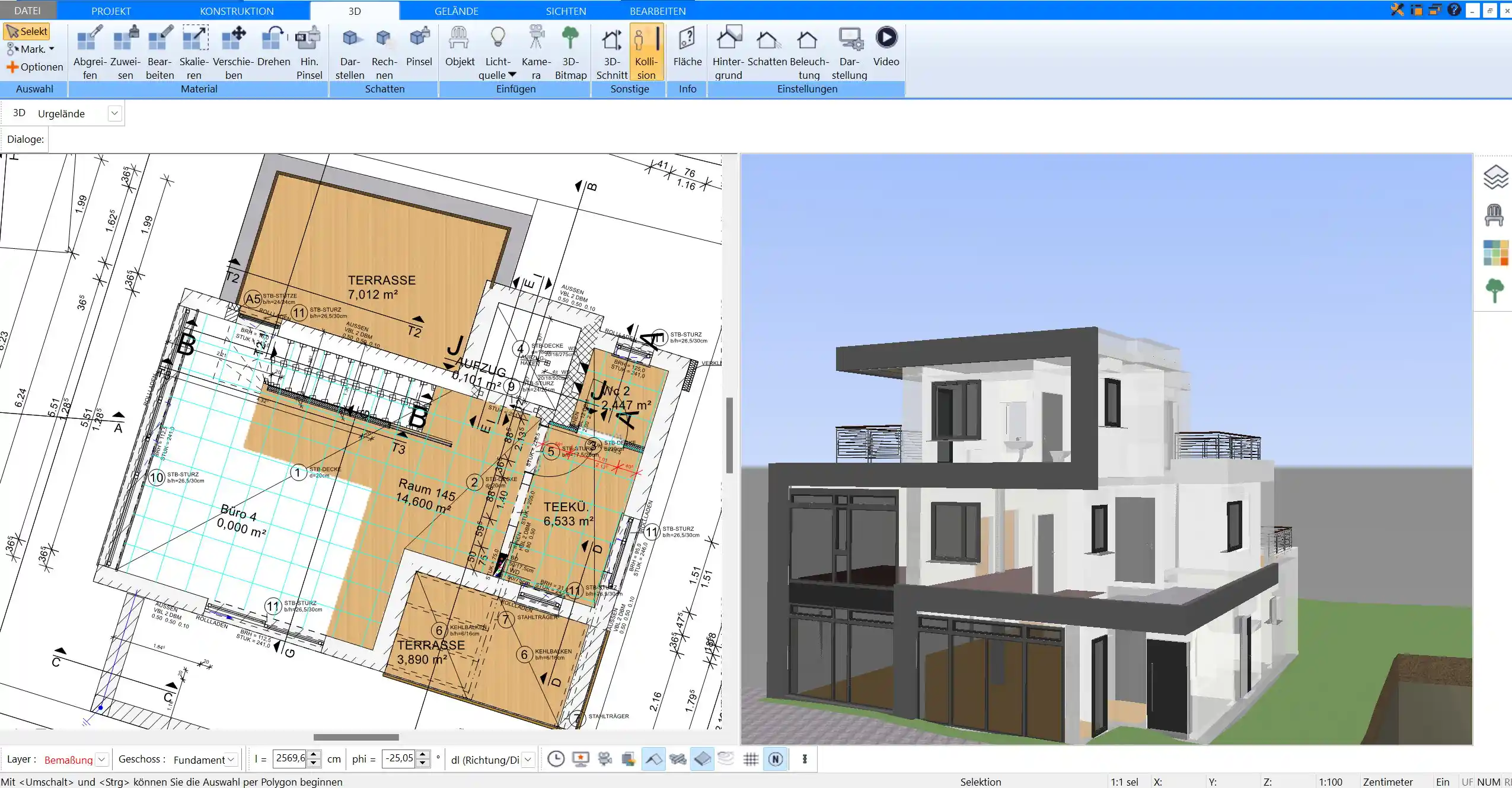 Einen gescannten Bauplan im Plan7Architekt als Vorlage importieren und digital bearbeiten