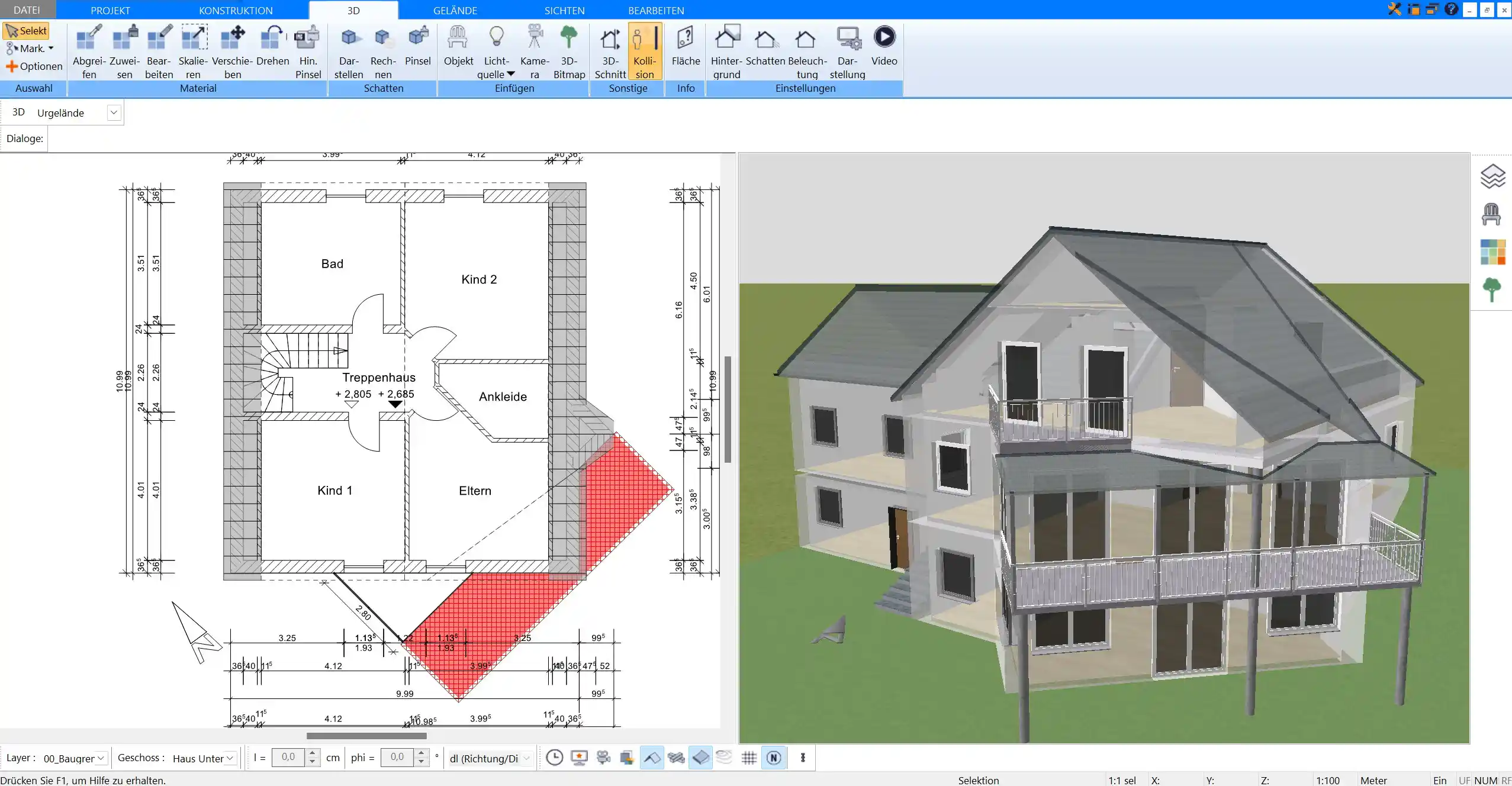 Exportfunktion für Baupläne in DWGDXF-Format in Plan7Architekt