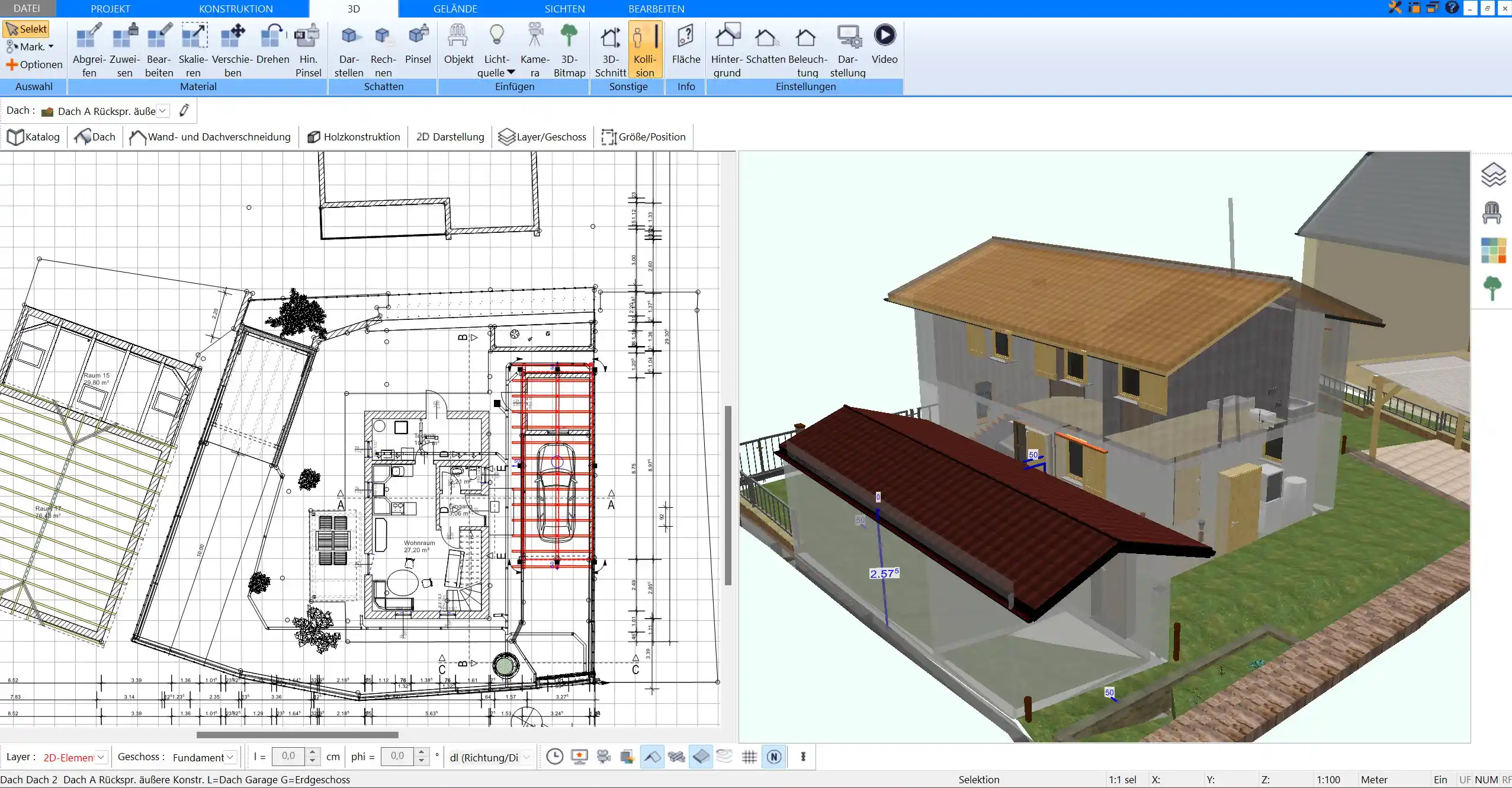 Mit dem Plan7Architekt können Sie Baupläne als Bilddatei oder im DWG-DXF-Format importieren und als Grundlage für Ihre 3D-Visualisierung verwenden.