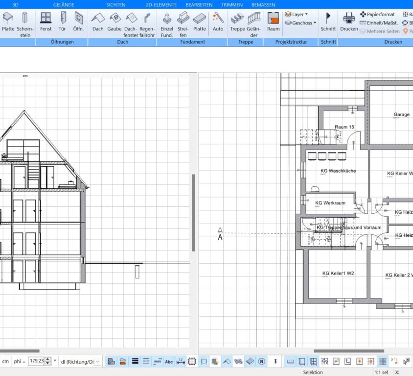 Mit dem Plan7Architekt lassen sich Baupläne erstellen und vorher in 3D Visualisieren und damit lassen sich auch Konflikte mit dem Nachbarn besser vermeiden