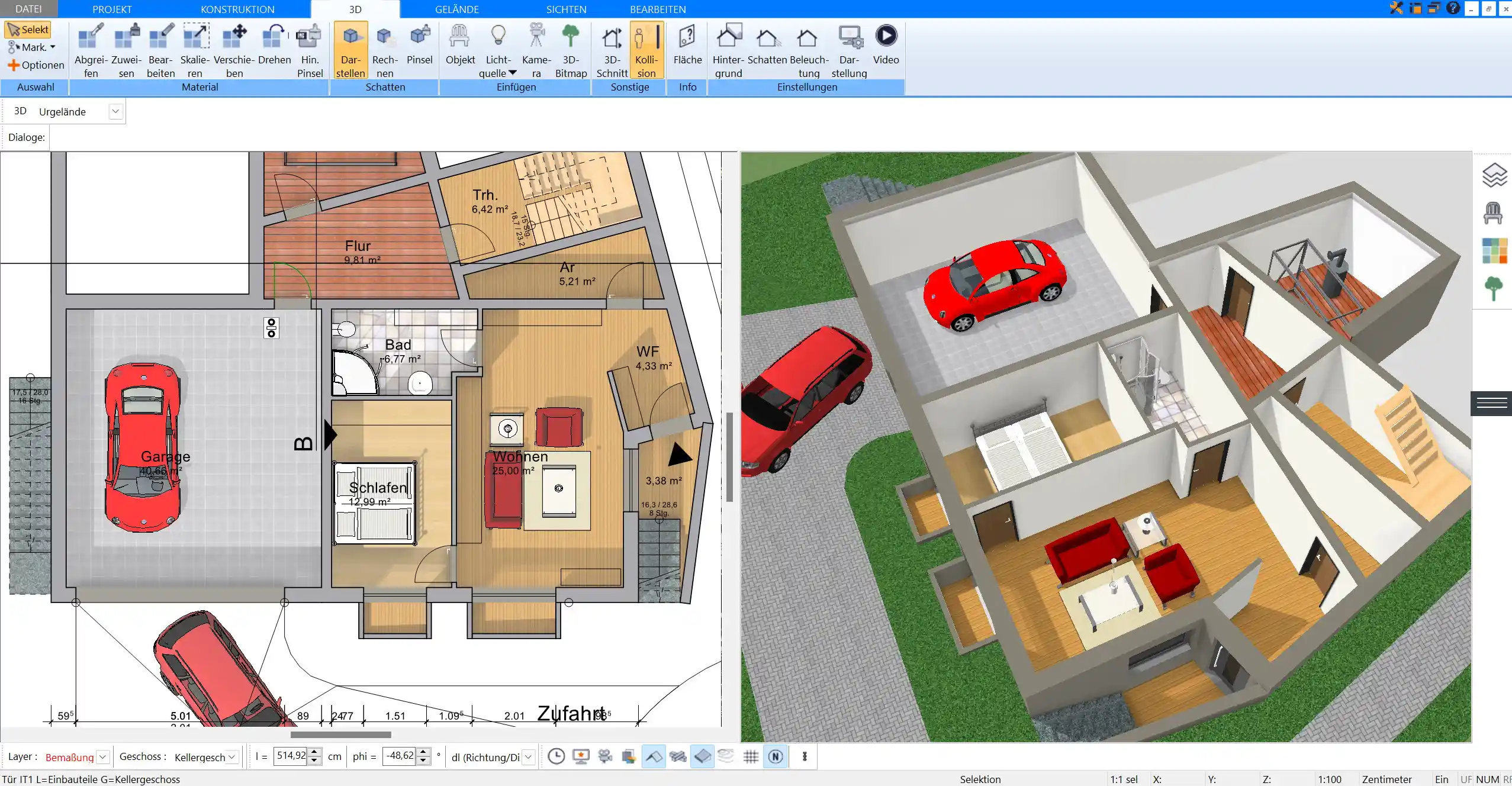 3D-Rundgang mit Plan7Architekt Virtueller Rundgang durch ein Haus zur besseren räumlichen Visualisierung