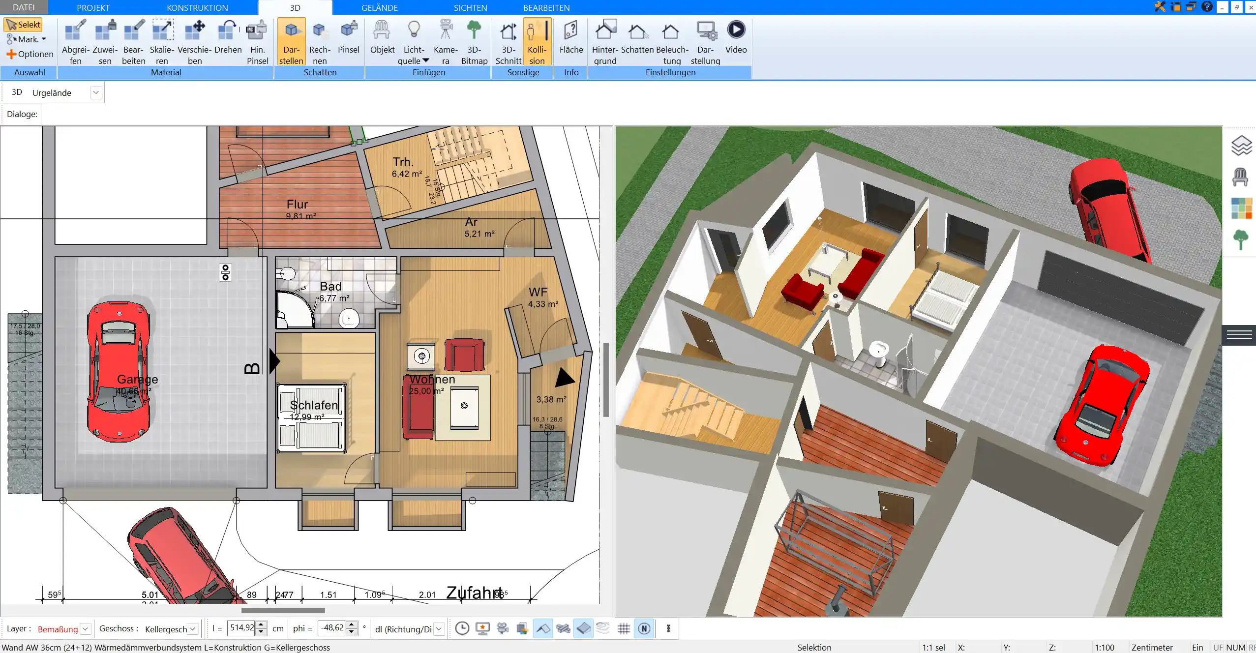 3D-Visualisierung des Büro-Grundrisses – Virtueller Rundgang durch das Büro für eine realistische Raumwahrnehmung