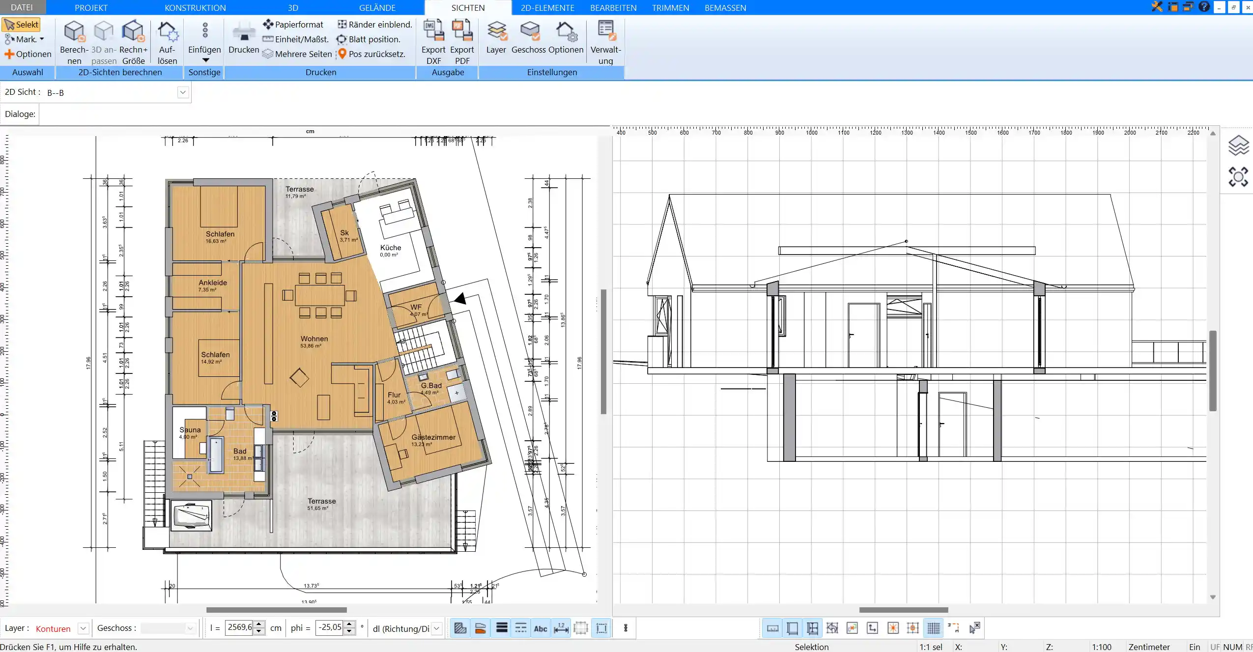 Bauplan-Erstellung mit Plan7Architekt Visualisieren Sie Ihre Baupläne in 2D und 3D, um alle Details Ihres Projekts präzise zu planen