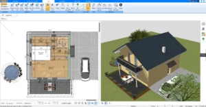 Die 3D-Ansicht von Plan7Architekt Sehen Sie, wie Ihr Grundriss in der Realität aussehen wird.