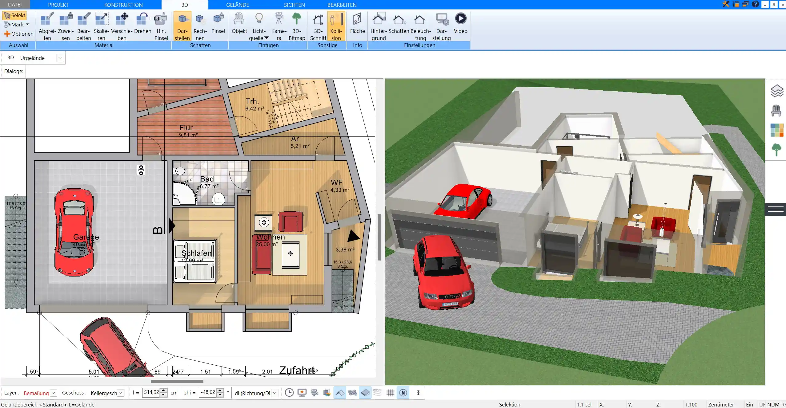 Erleben Sie Ihre Raumplanung in realistischer 3D-Darstellung mit dem Plan7Architekt