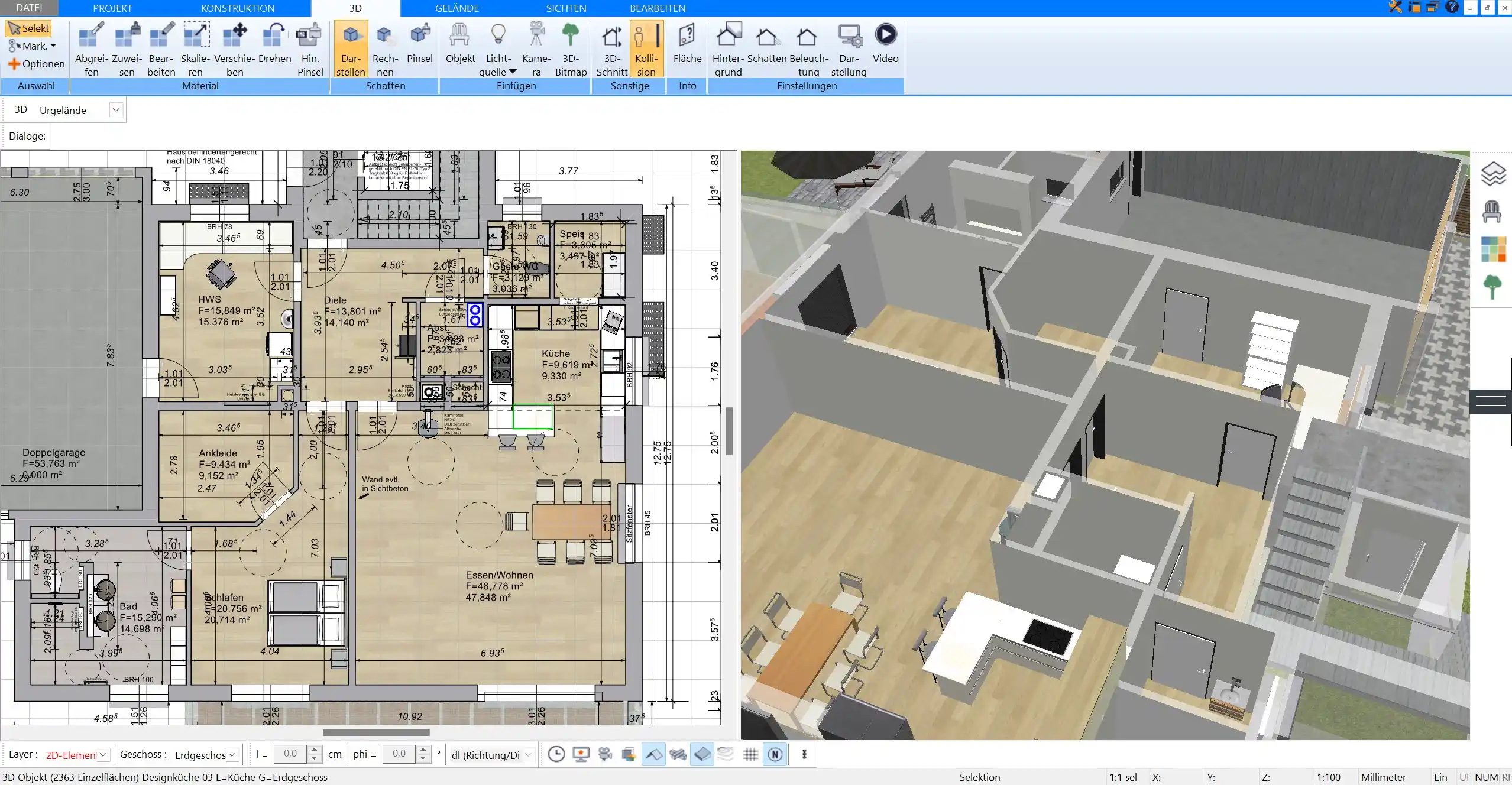 Erste Schritte im Plan7Architekt Legen Sie die Grundeinstellungen für Ihr Projekt fest, z. B. Grundstücksgröße und Anzahl der Geschosse