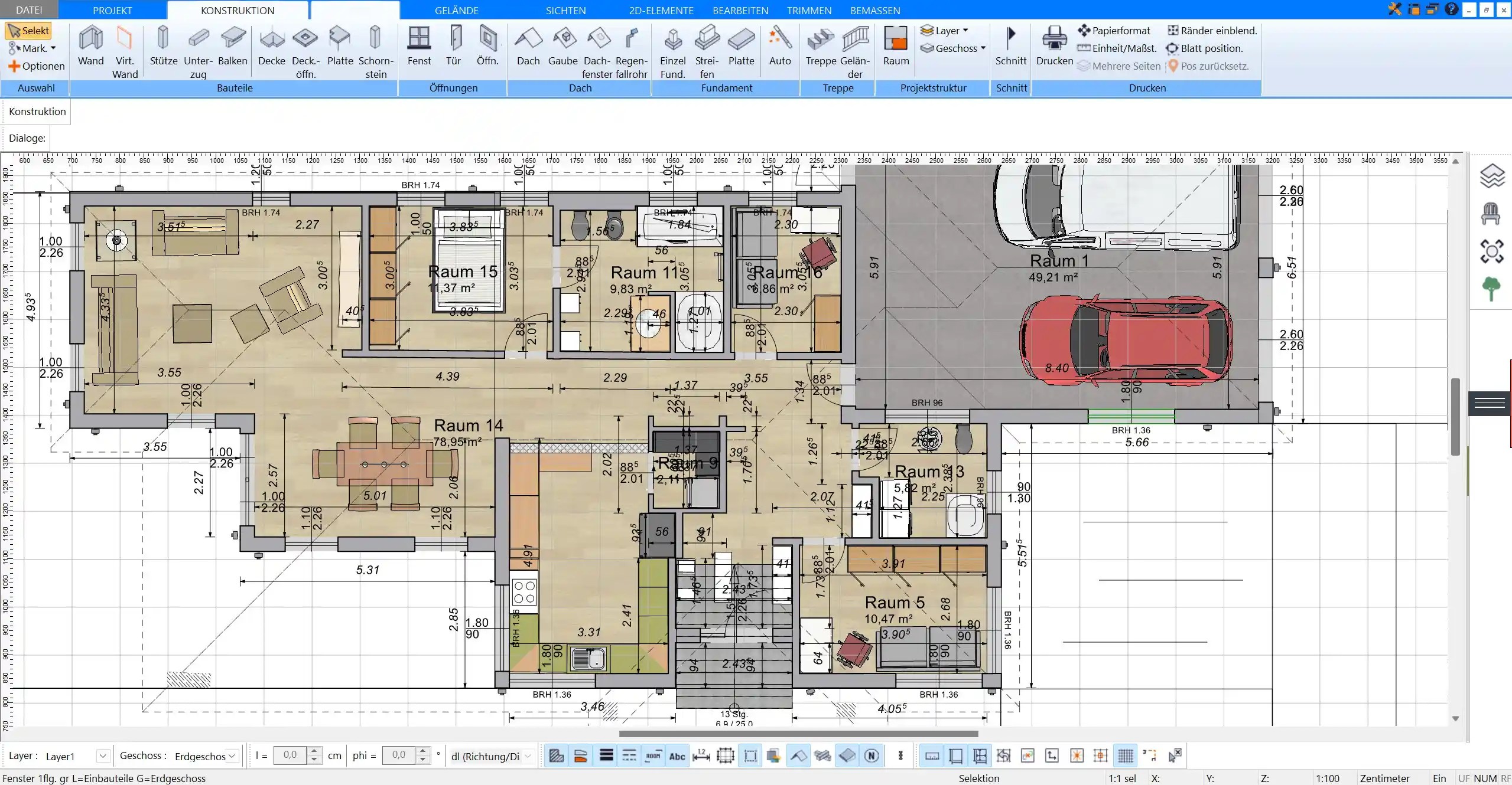 Erstellen Sie detaillierte 2D-Grundrisse mit dem Plan7Architekt – präzise und intuitiv