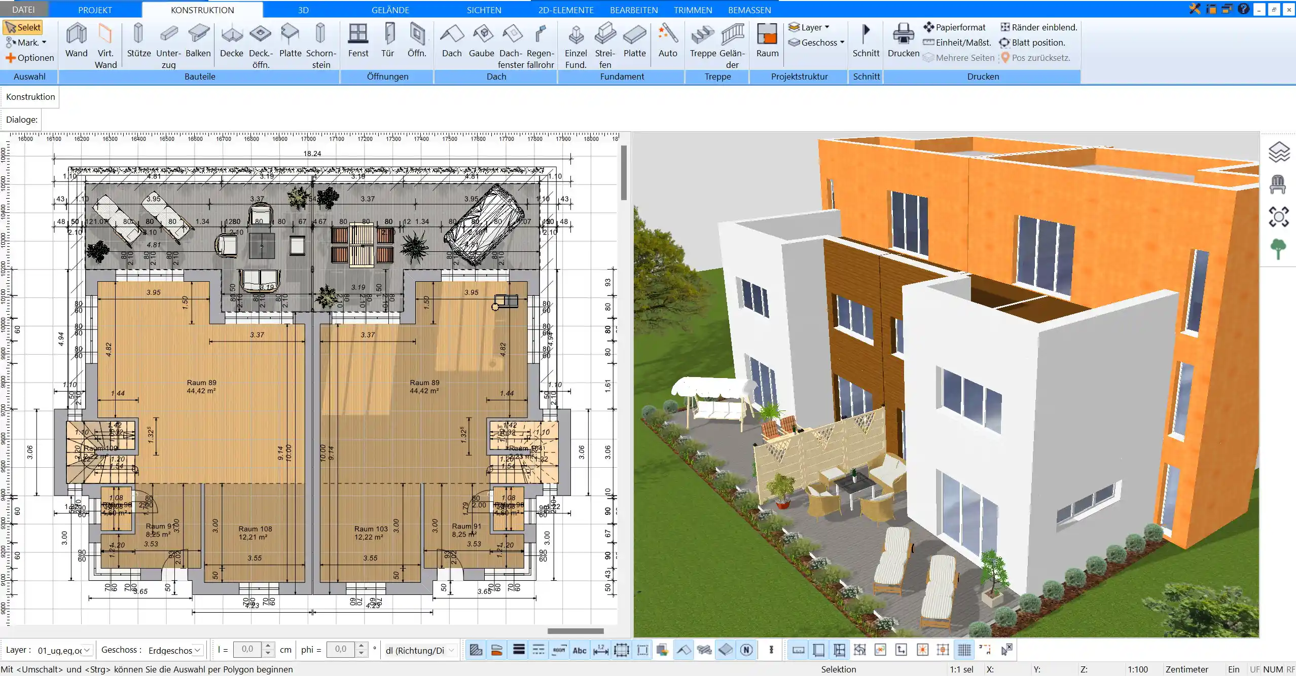 Fotorealistische Visualisierung eines geplanten Hauses mit dem Plan7Architekt – so können Sie Ihr Traumhaus realistisch darstellen