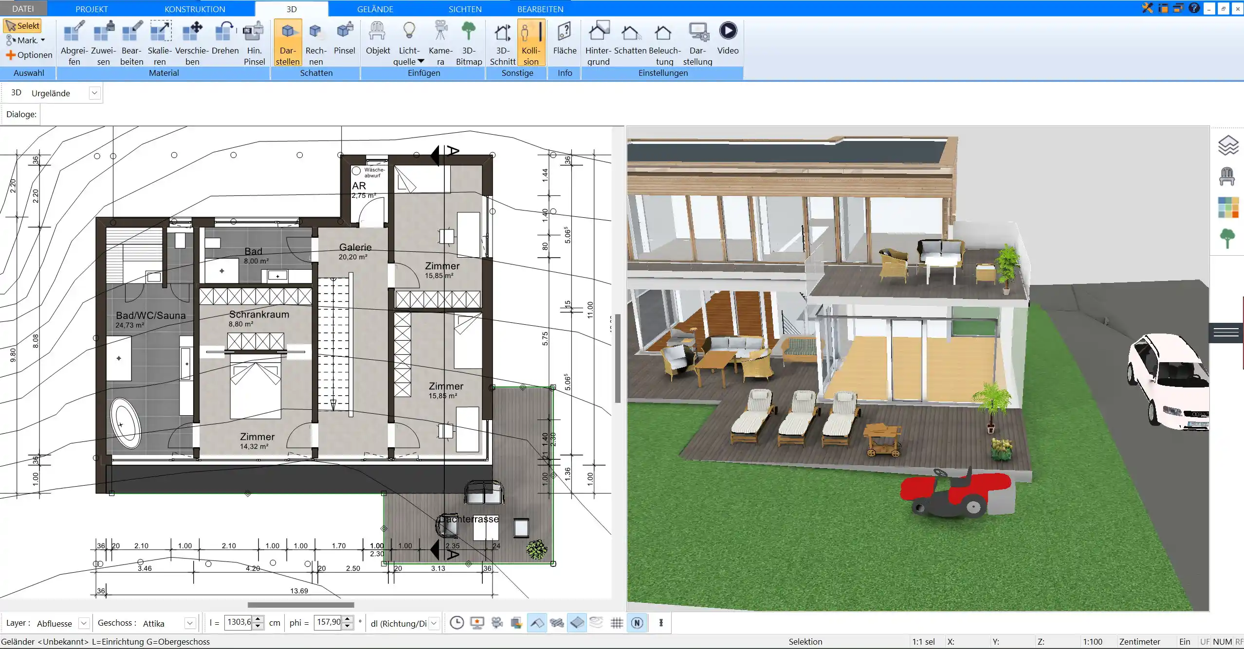 Programm für Grundrisszeichnung – der Plan7Architekt