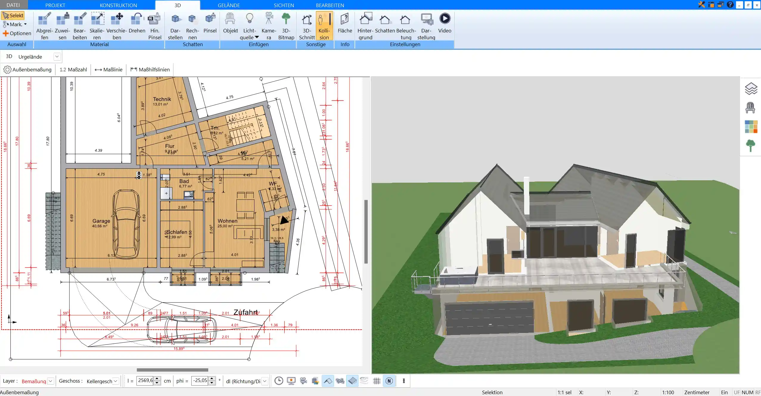 Grundriss nachzeichnen Der nachgezeichnete Grundriss bildet die Basis für die 3D-Visualisierung in Plan7Architekt. Auch Anfänger können diese Schritte einfach umsetzen