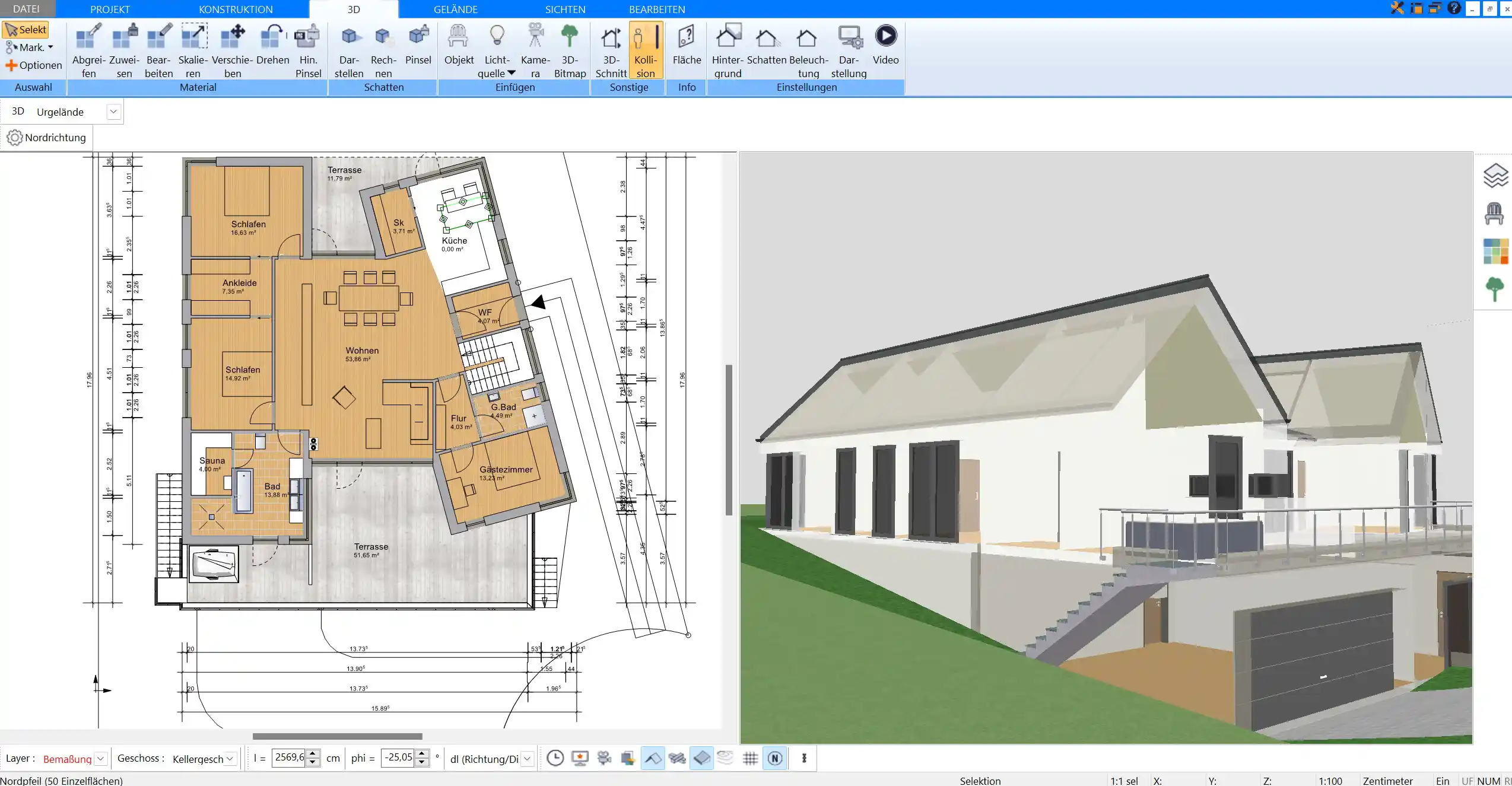 Intuitive Benutzeroberfläche des Plan7Architekt Ideal für Anfänger und Profis, die Grundrisse effizient planen und umsetzen möchten