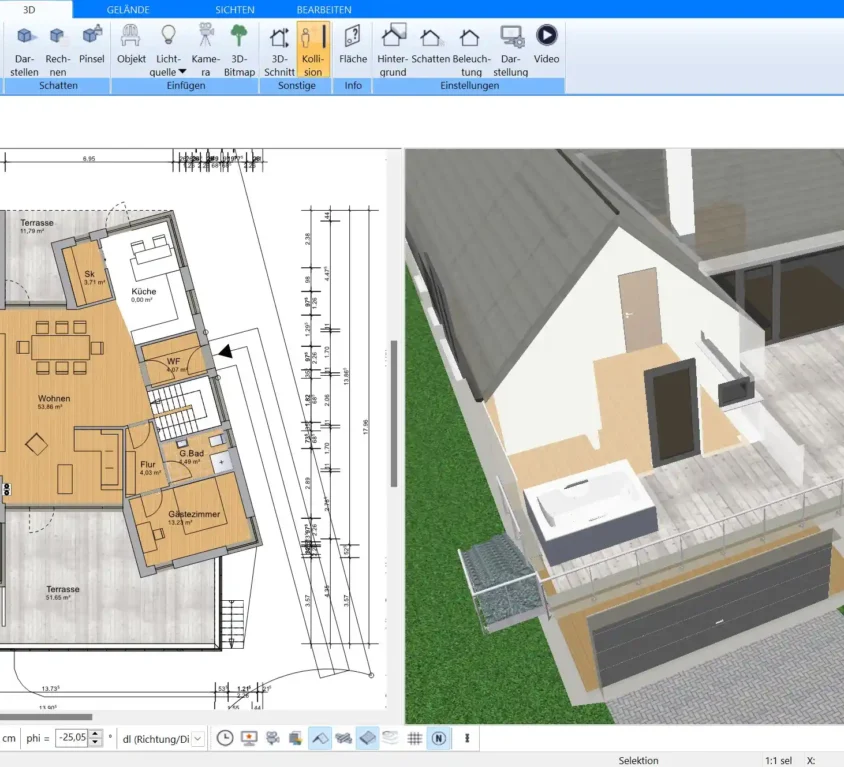 Mit Plan7Architekt können Sie professionelle Baupläne für jedes Projekt entwerfen