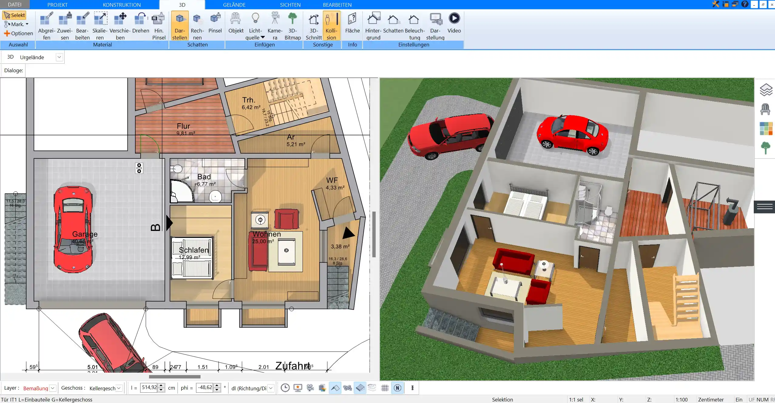 Mit dem Plan7Architekt können Räume flexibel gestaltet und individuell an Ihre Bedürfnisse angepasst werden