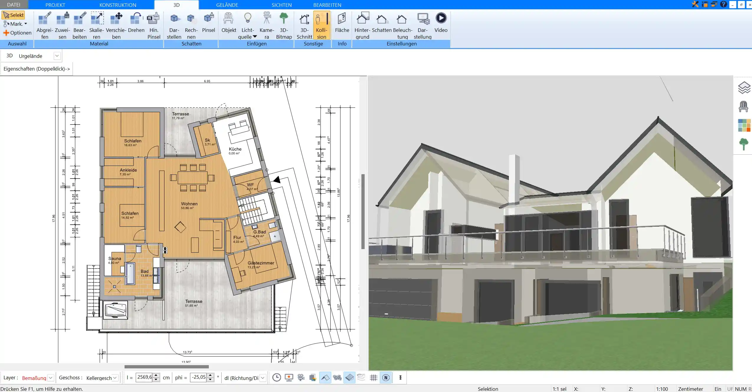 Mit der Plan7Architekt Software können Sie detaillierte und präzise Baupläne für Ihr Bauvorhaben erstellen