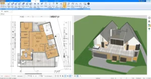 Mit der intuitiven Benutzeroberfläche von Plan7Architekt können Sie einfach einen exakten Grundriss Ihrer Immobilie erstellen, der alle baurechtlichen Anforderungen erfüllt