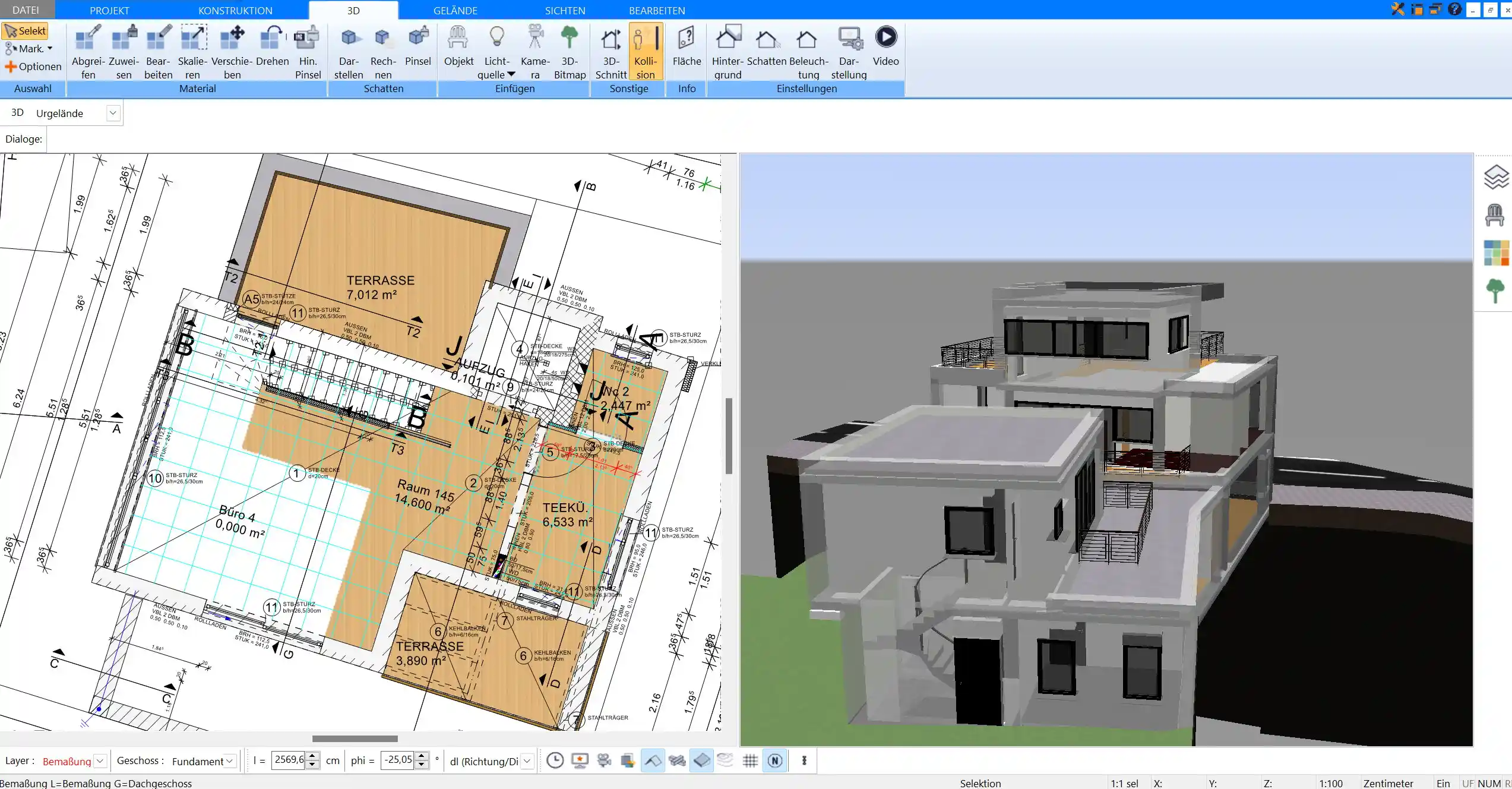 Nutzen Sie die Layer-Funktion, um verschiedene Design-Varianten Ihrer Wohnung gleichzeitig zu verwalten und zu vergleichen