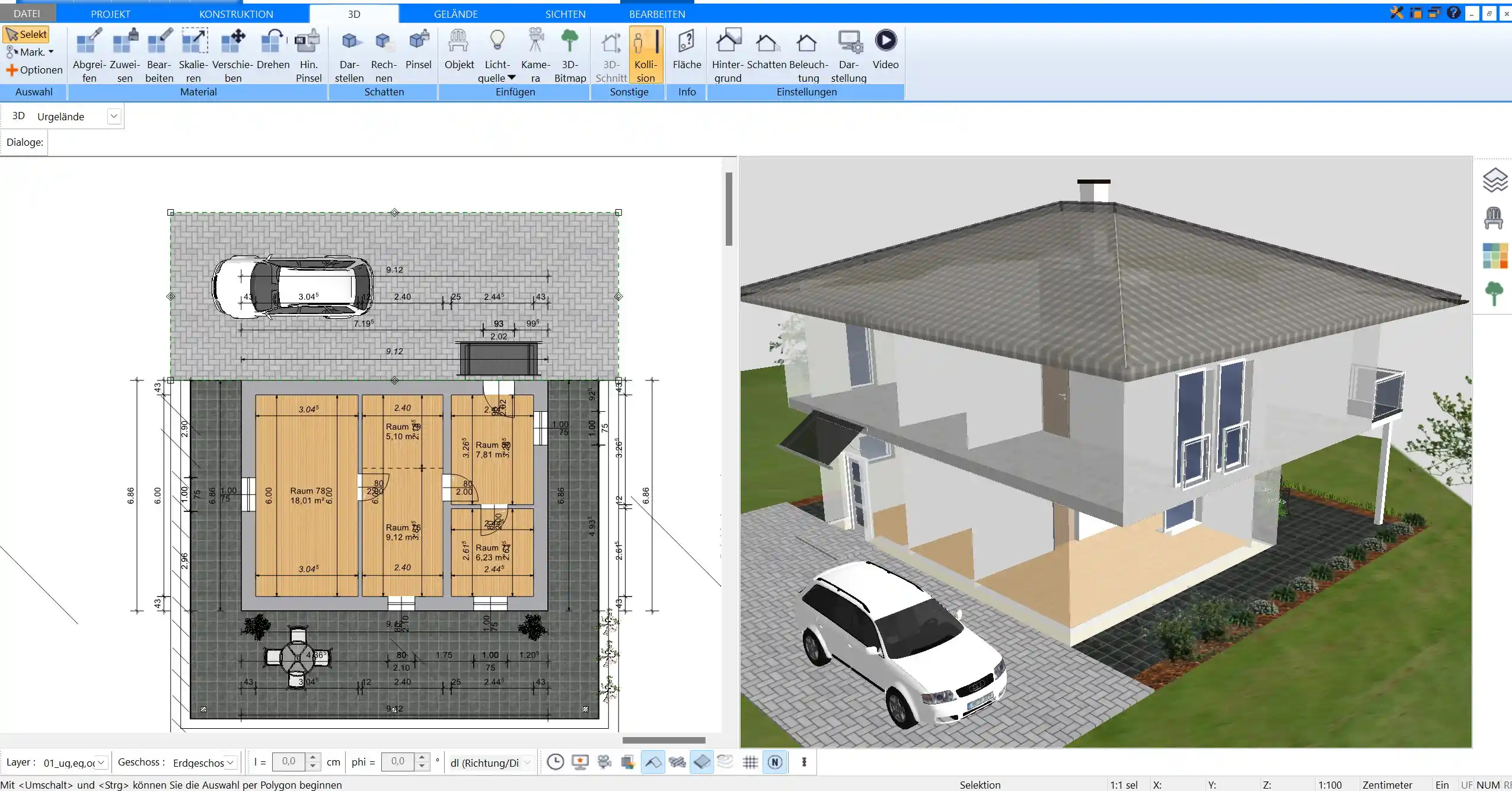 Realistische 3D-Darstellungen im Plan7Architekt – für eine vollständige Visualisierung Ihres Bauprojekts