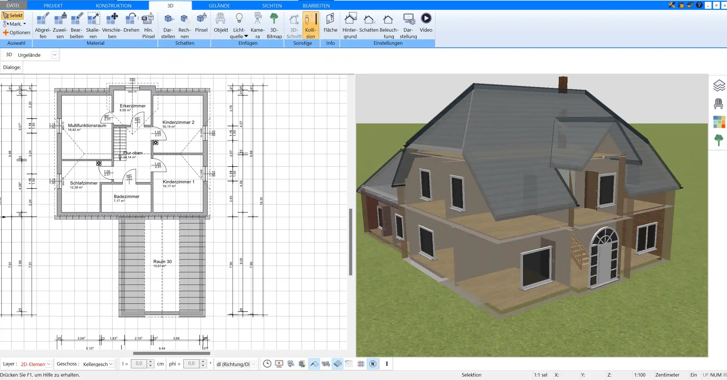 Speichern und exportieren Sie Ihre fertige Bauzeichnung im DWG- oder DXF-Format, um sie mit Architekten zu teilen