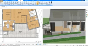 Übersichtliche und intuitive Benutzeroberfläche des Plan7Architekt – ideal für Anfänger und Profis