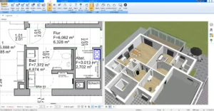 Verwendung des importierten Bildes als Vorlage Platzieren und Anpassen des Bildes für die Weiterarbeit im Plan7Architekt