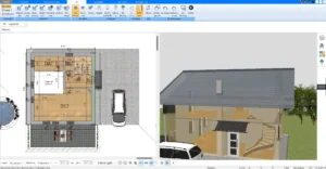 Verwendung des importierten Bildes als Vorlage Platzieren und Anpassen des Bildes für die Weiterarbeit im Plan7Architekt