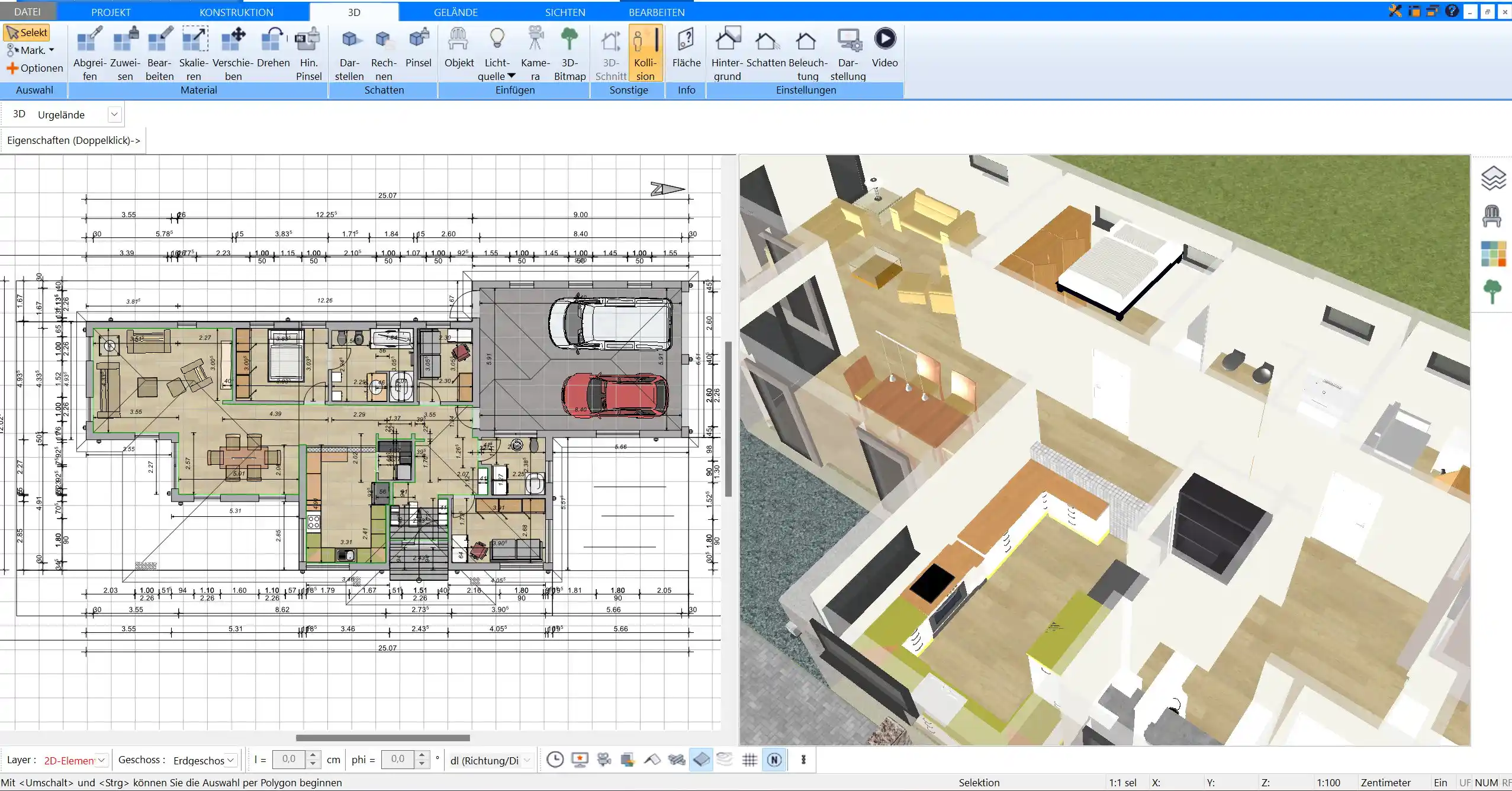 Visualisierung in 3D So sieht Ihr fertiger Wohnungsgrundriss im Plan7Architekt aus