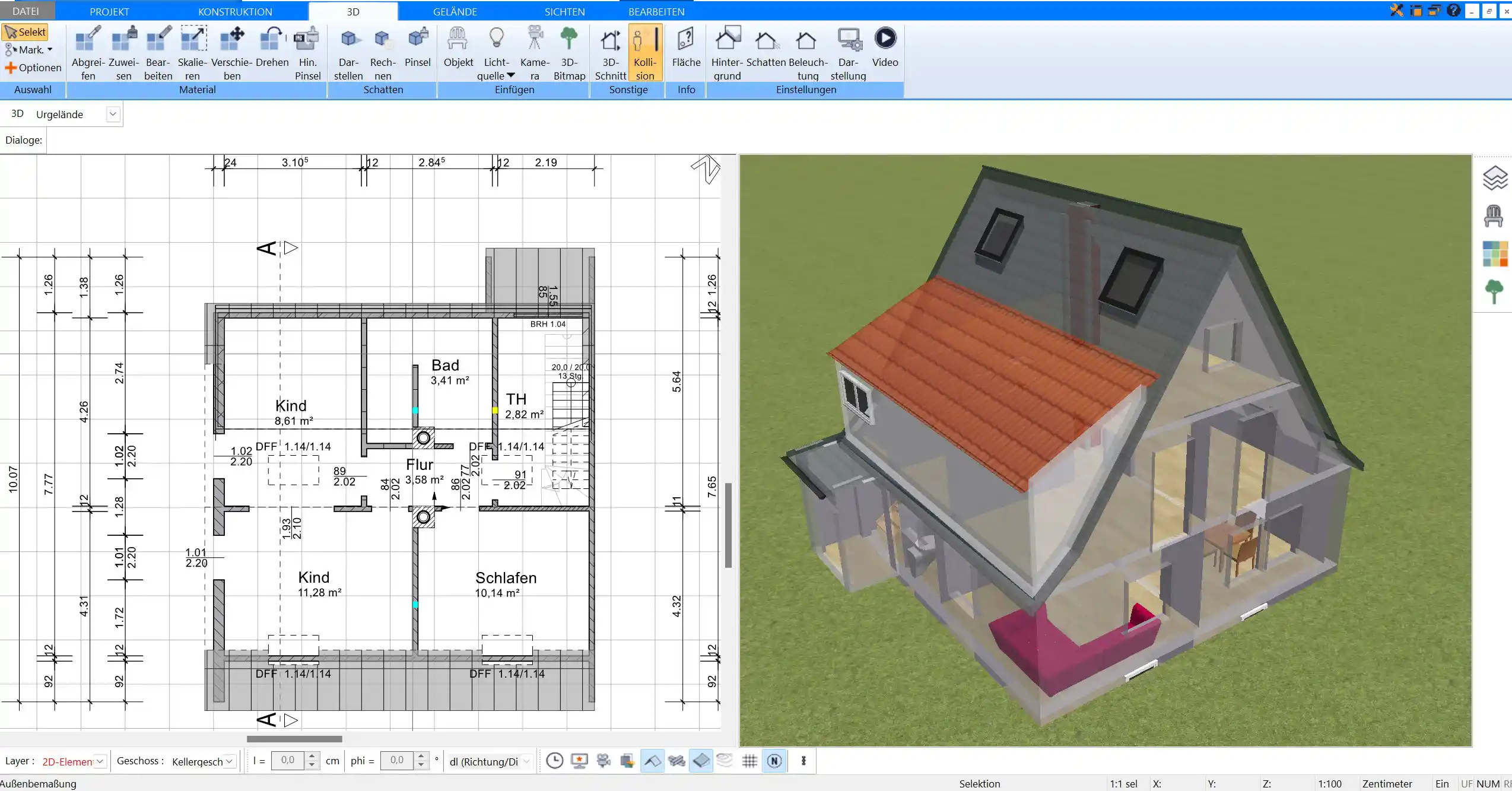 Vorlage für den Grundriss erstellen Nach dem Umwandeln einer PDF-Datei in ein Bild können Sie dieses als Grundlage in Plan7Architekt importieren und nachzeichnen