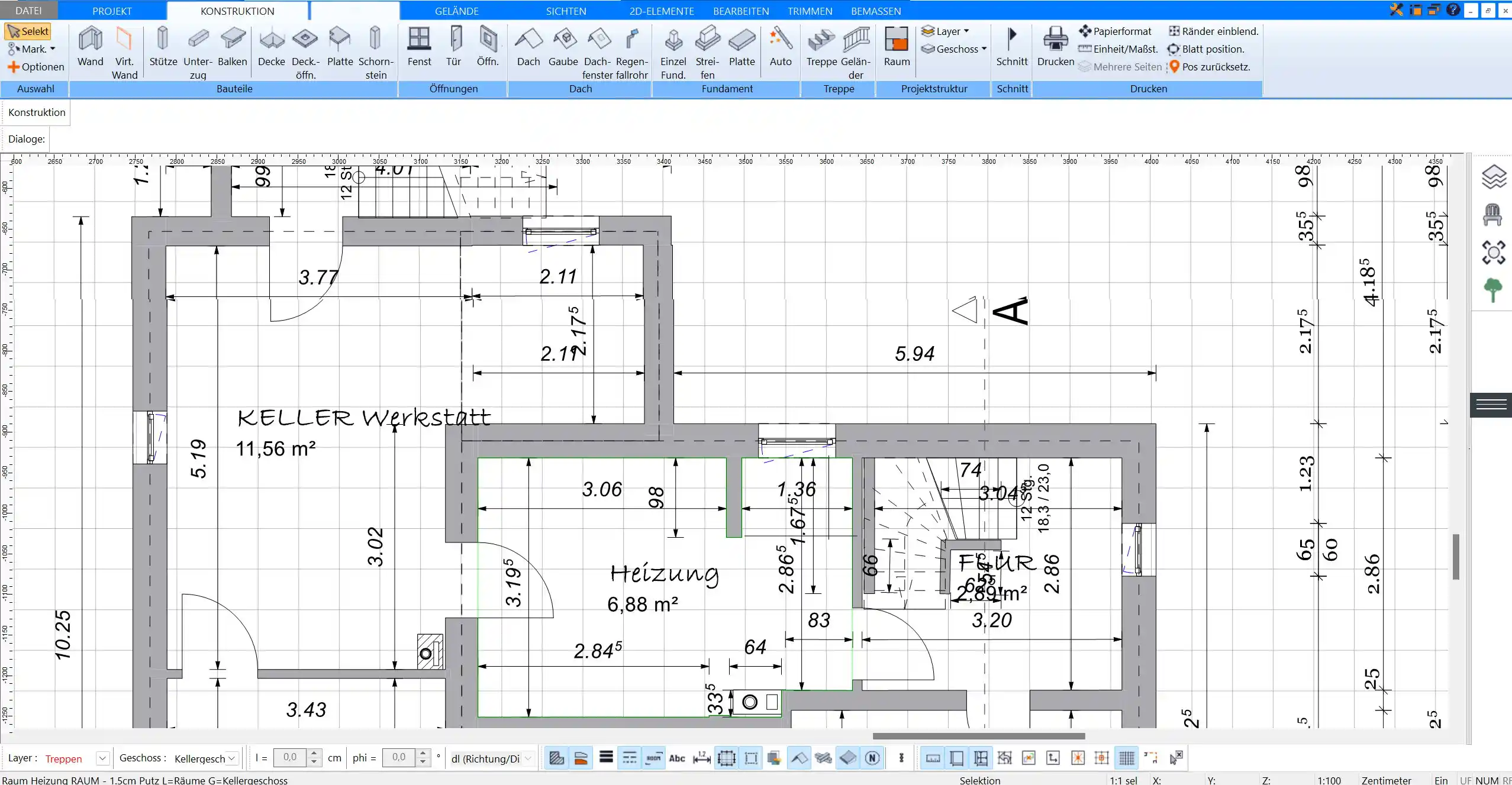 Zeichnen Sie den Grundriss Ihres Reihenhauses in 2D – einfach und genau mit Plan7Architekt