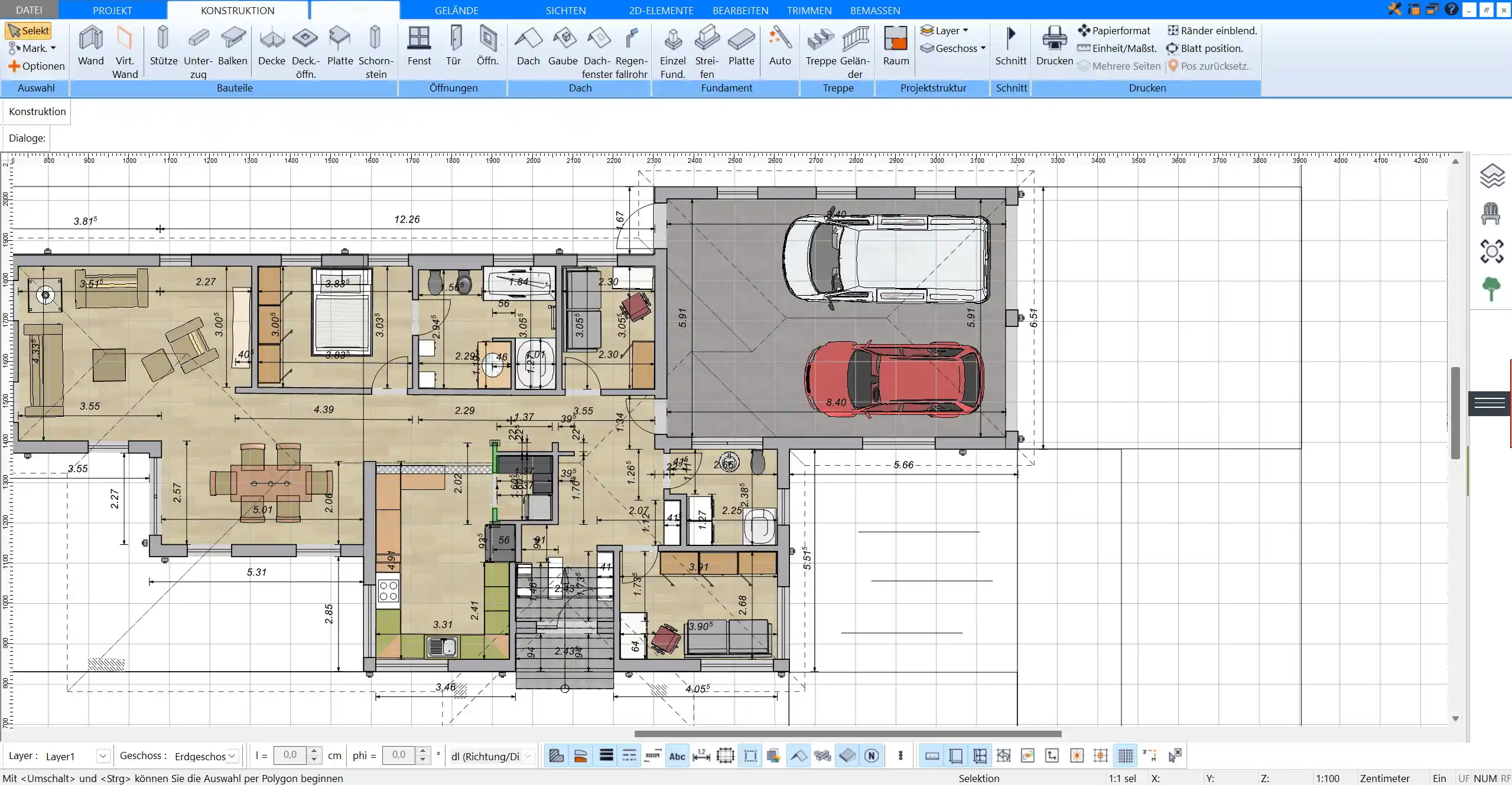 Zeichnen Sie detaillierte 2D-Grundrisse mit Plan7Architekt – die Basis Ihrer Hausplanung