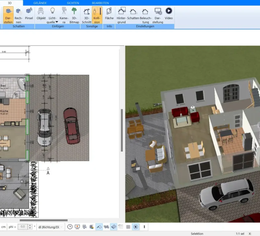 Barrierefreier Hausgrundriss – Planungsbeispiel mit der Plan7Architect-Software