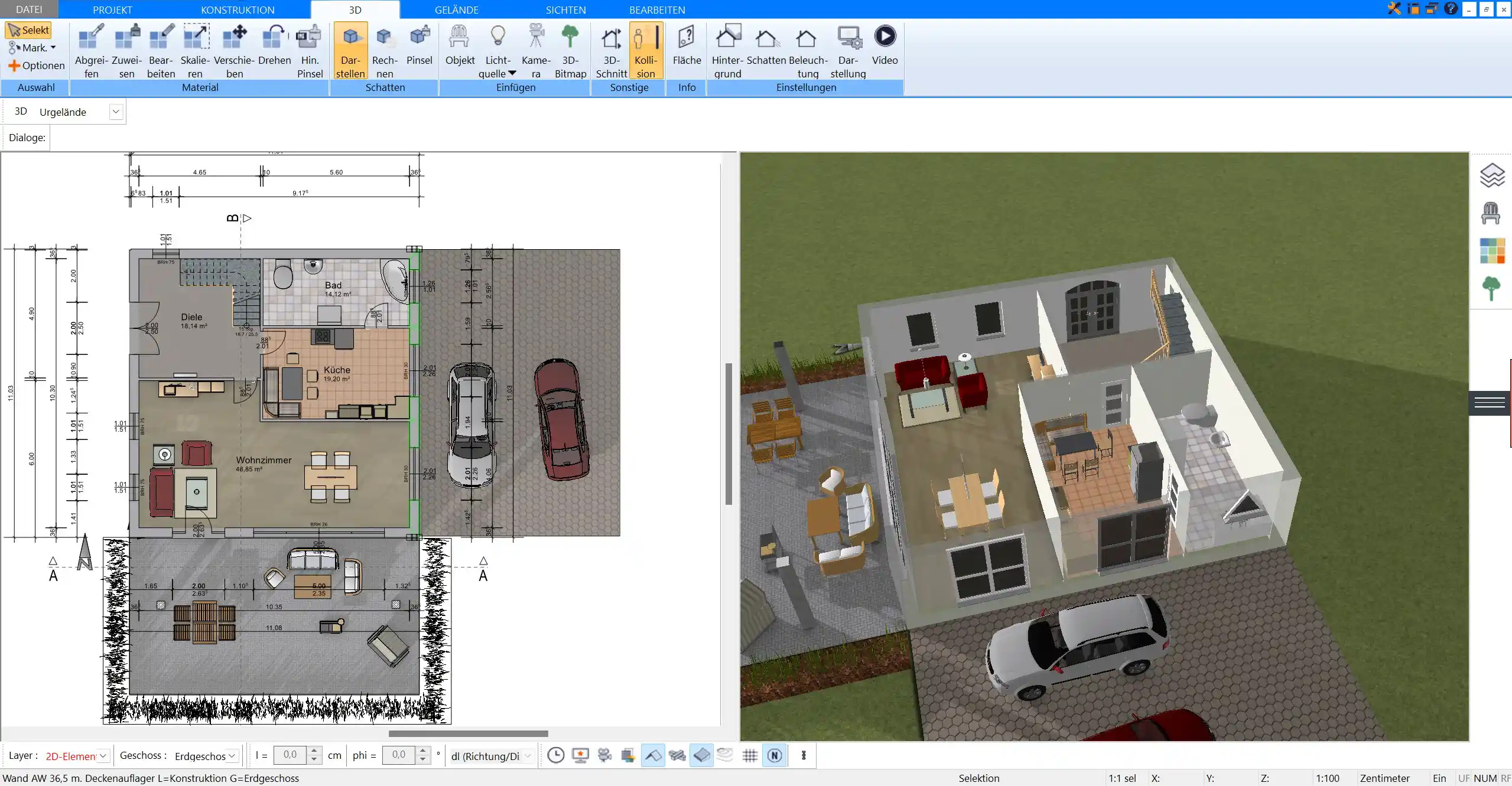 Barrierefreier Hausgrundriss – Planungsbeispiel mit der Plan7Architect-Software