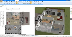 Der 2D-Grundriss als Ausgangspunkt für die detaillierte Visualisierung des Hauses