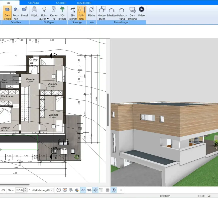 Effiziente Grundrissplanung für ein autarkes Haus – Erstellt mit Plan7Architekt