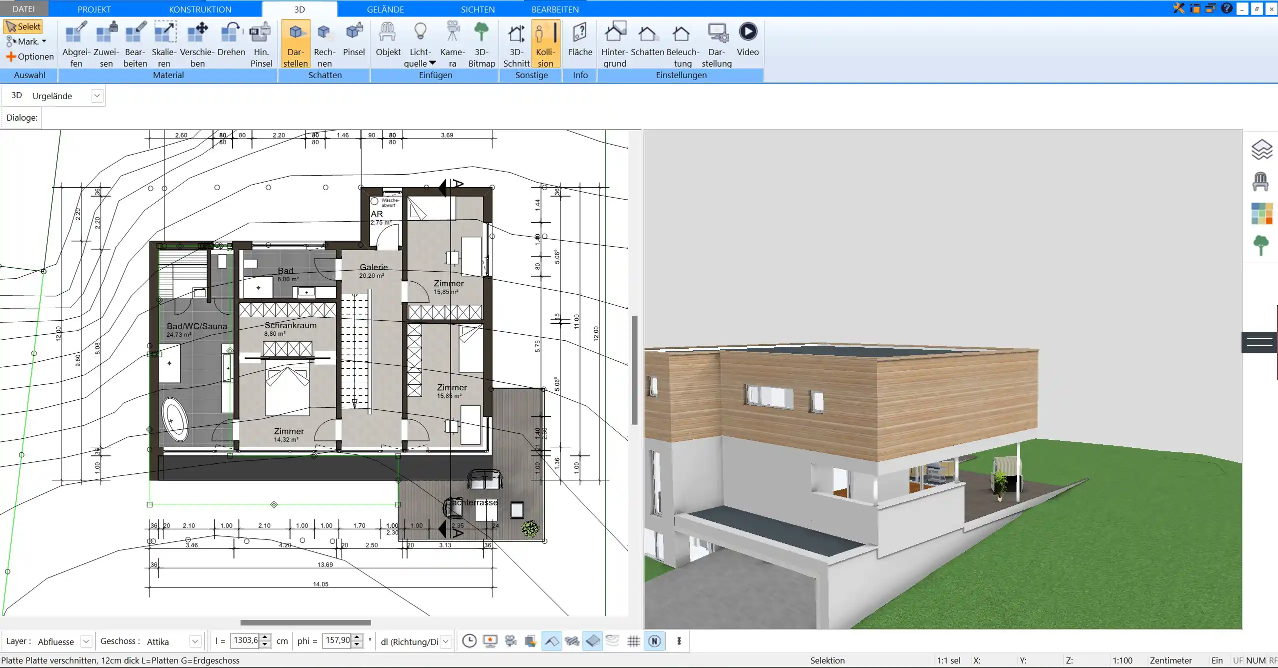 Effiziente Grundrissplanung für ein autarkes Haus – Erstellt mit Plan7Architekt