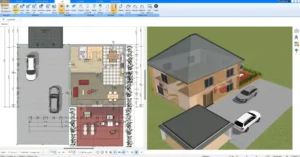 Ein professionell gestalteter Grundriss für ein schlüsselfertiges Haus, erstellt mit Plan7Architekt