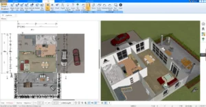 Ein übersichtlicher Grundriss des gesamten Bausatzhauses, der mit der Plan7Architekt-Software geplant wurde