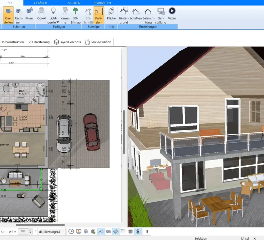 Energieeffiziente Grundrissplanung – Professionelle Grundrisse mit Plan7Architekt erstellt, speziell für Nullenergiehäuser optimiert