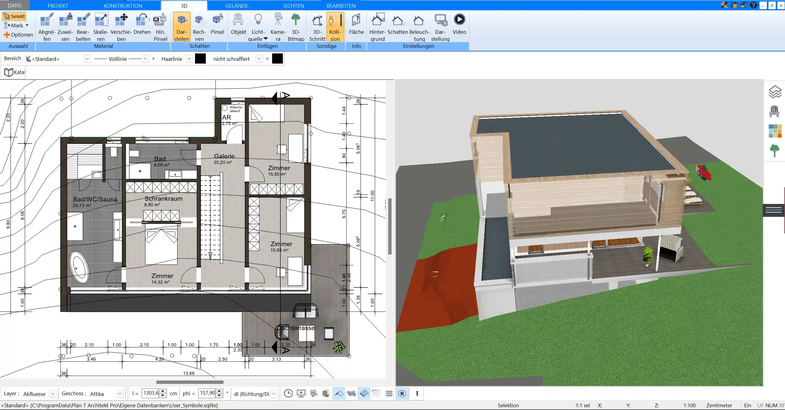 Erstellen eines neuen Projekts im Plan7Architekt