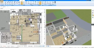 Erster Schritt Das Layout des Penthouses in der Plan7Architekt-Software erstellen und die Flächenverteilung festlegen