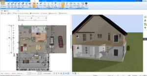 Fitnessraum-Grundriss in 3D-Ansicht – geplant mit Plan7Architekt