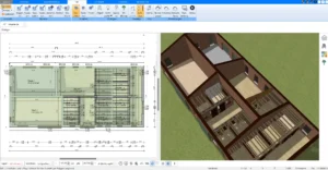 Grundriss des Tierheims erstellen – Übersicht über die Raumaufteilung eines Tierheims mit Eingangsbereich, Büros, Tierunterkünften und Behandlungsräumen in Plan7Architekt.