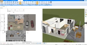 Grundriss eines autarken Hauses, erstellt mit Plan7Architekt