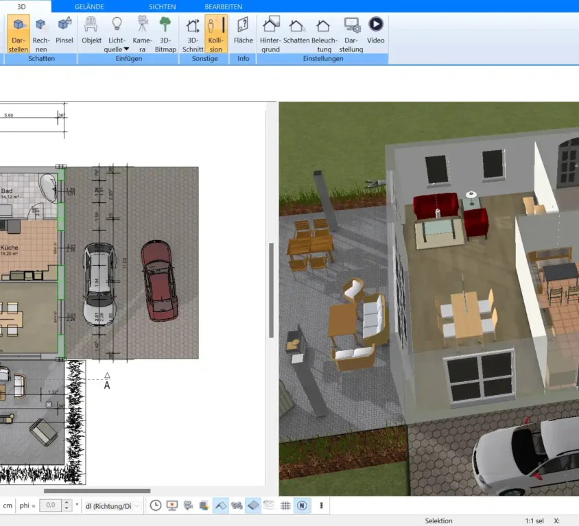 Grundriss eines mobilen Hauses mit Plan7Architekt erstellen