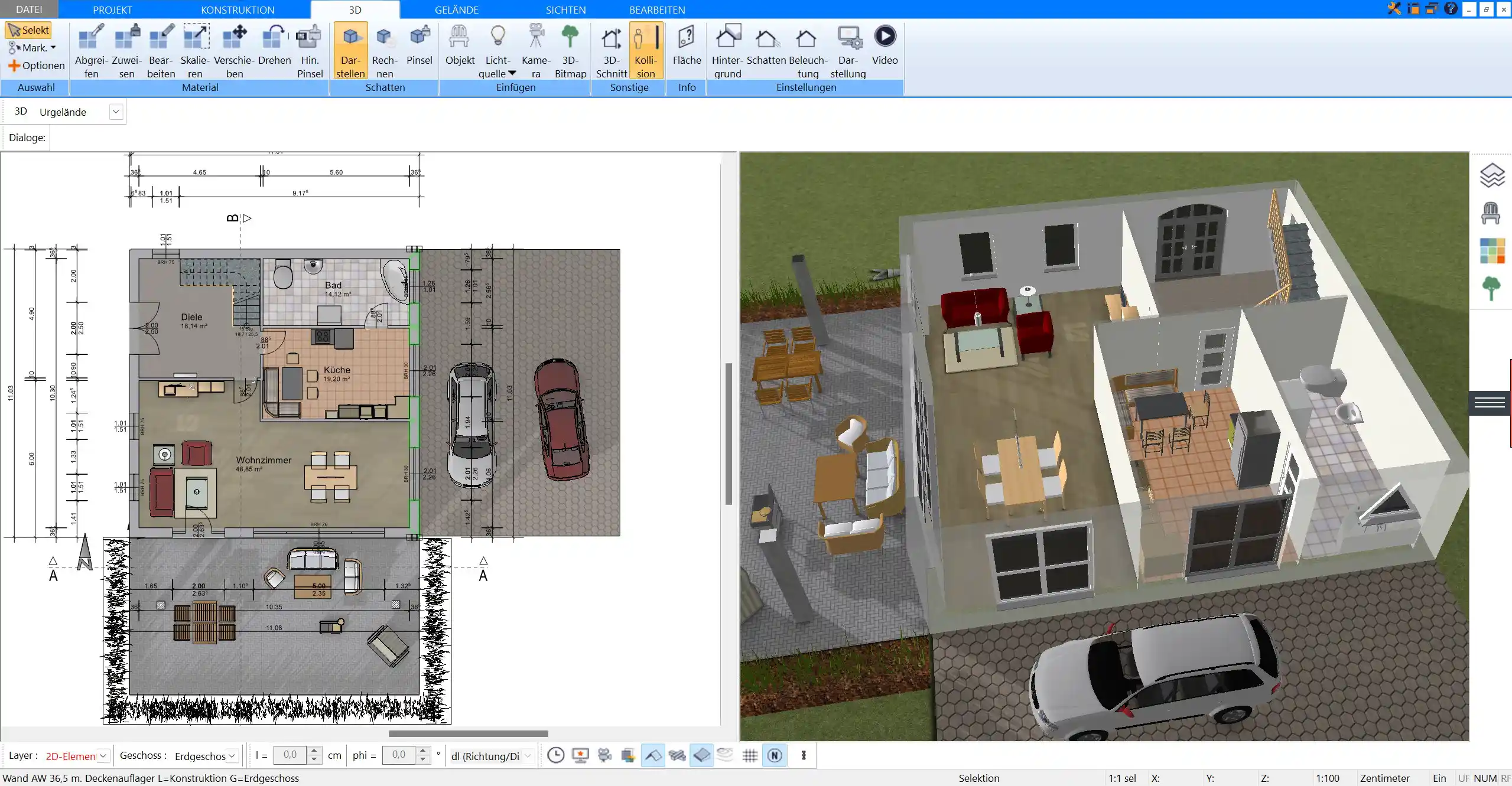 Grundriss eines mobilen Hauses mit Plan7Architekt erstellen